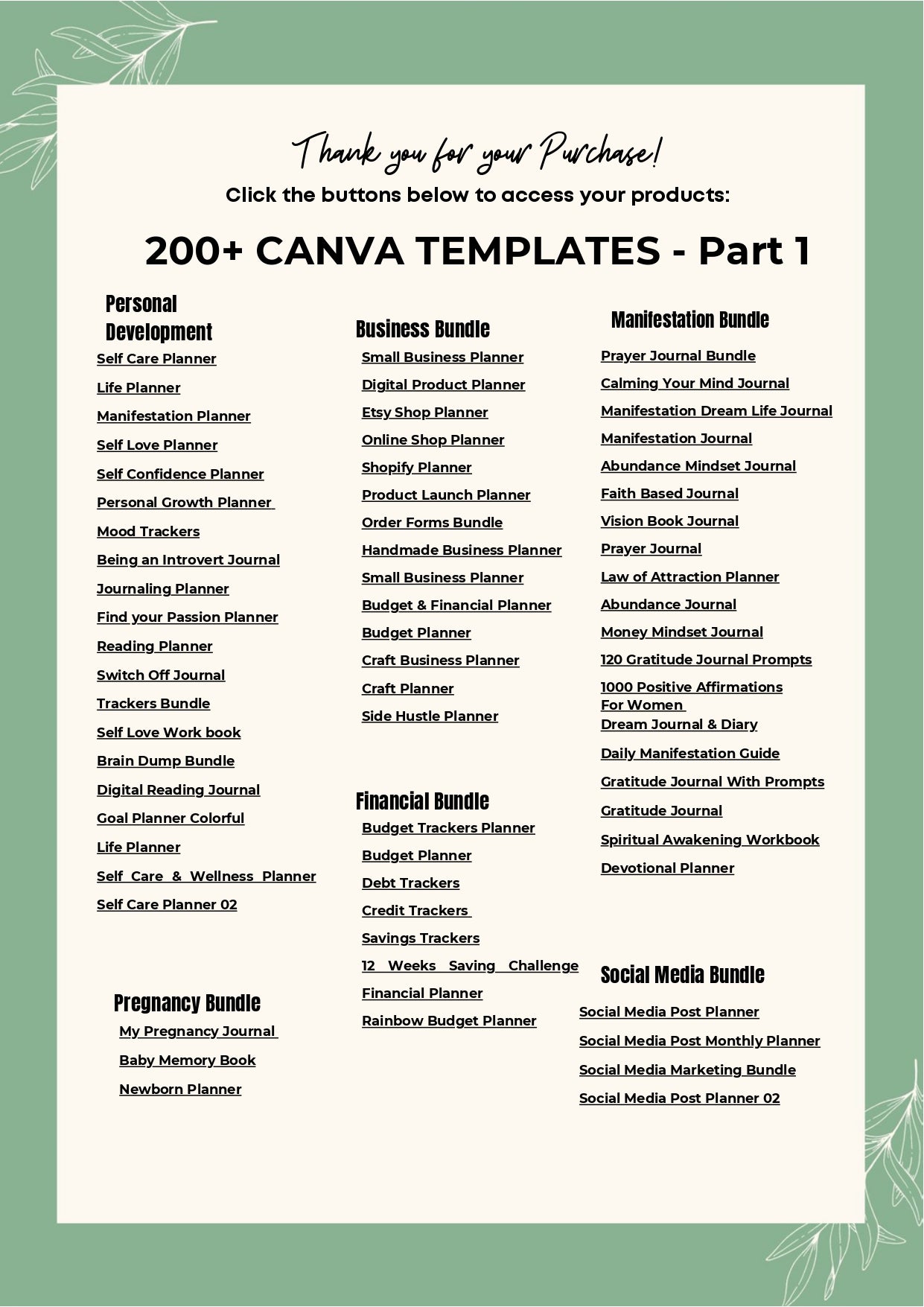 2025 Canva Template Mega Kit – 200+ Templates + 80 Bonus Designs | Editable | Instant Download