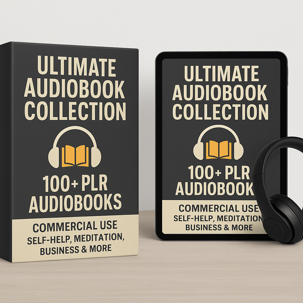 Ultimate Audiobook Collection | 100+ PLR Audiobooks | Commercial Use | Self-Help, Meditation, Business & More