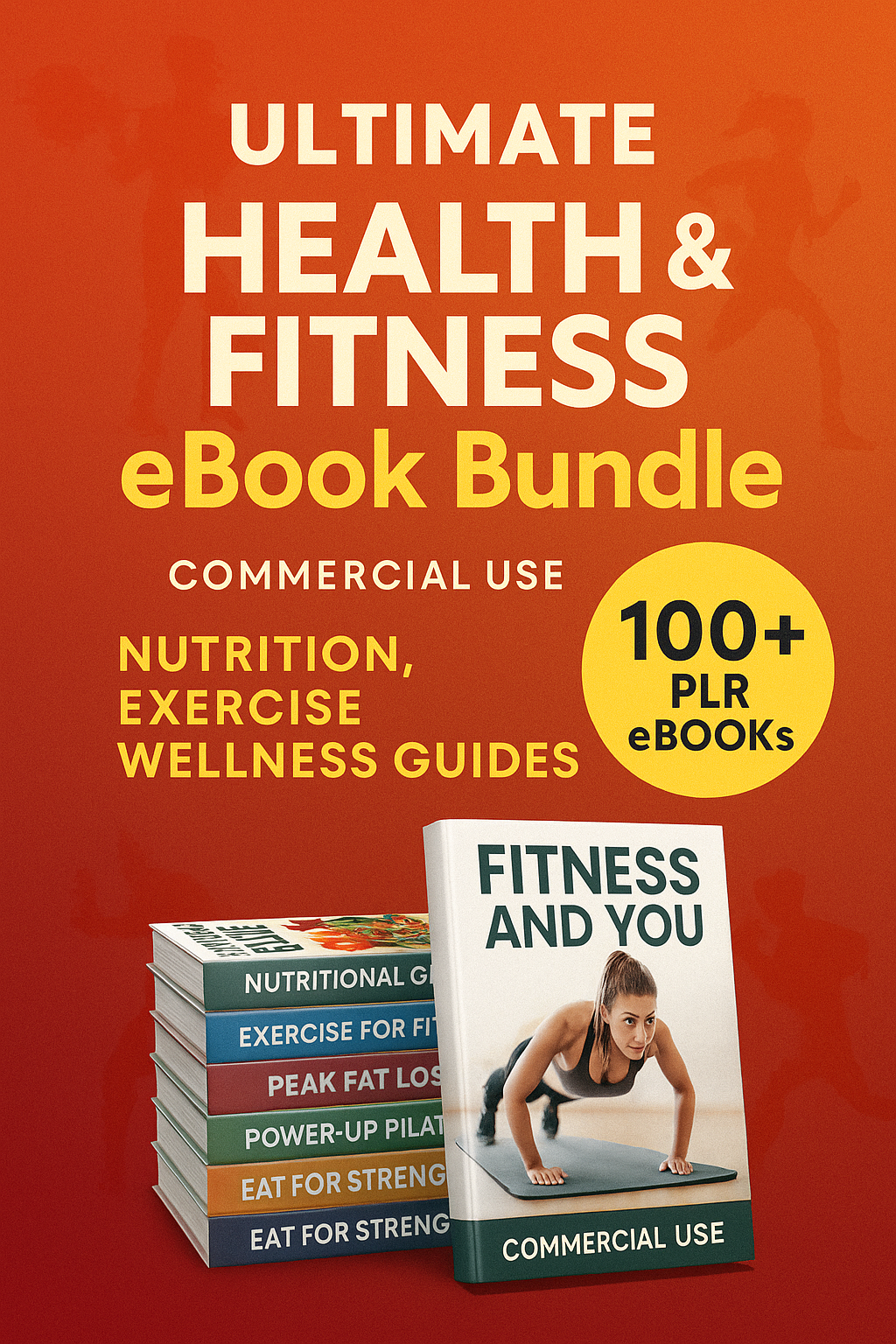 Ultimate Health & Fitness eBook Bundle | 100+ PLR eBooks | Commercial Use | Nutrition, Exercise, Wellness Guides