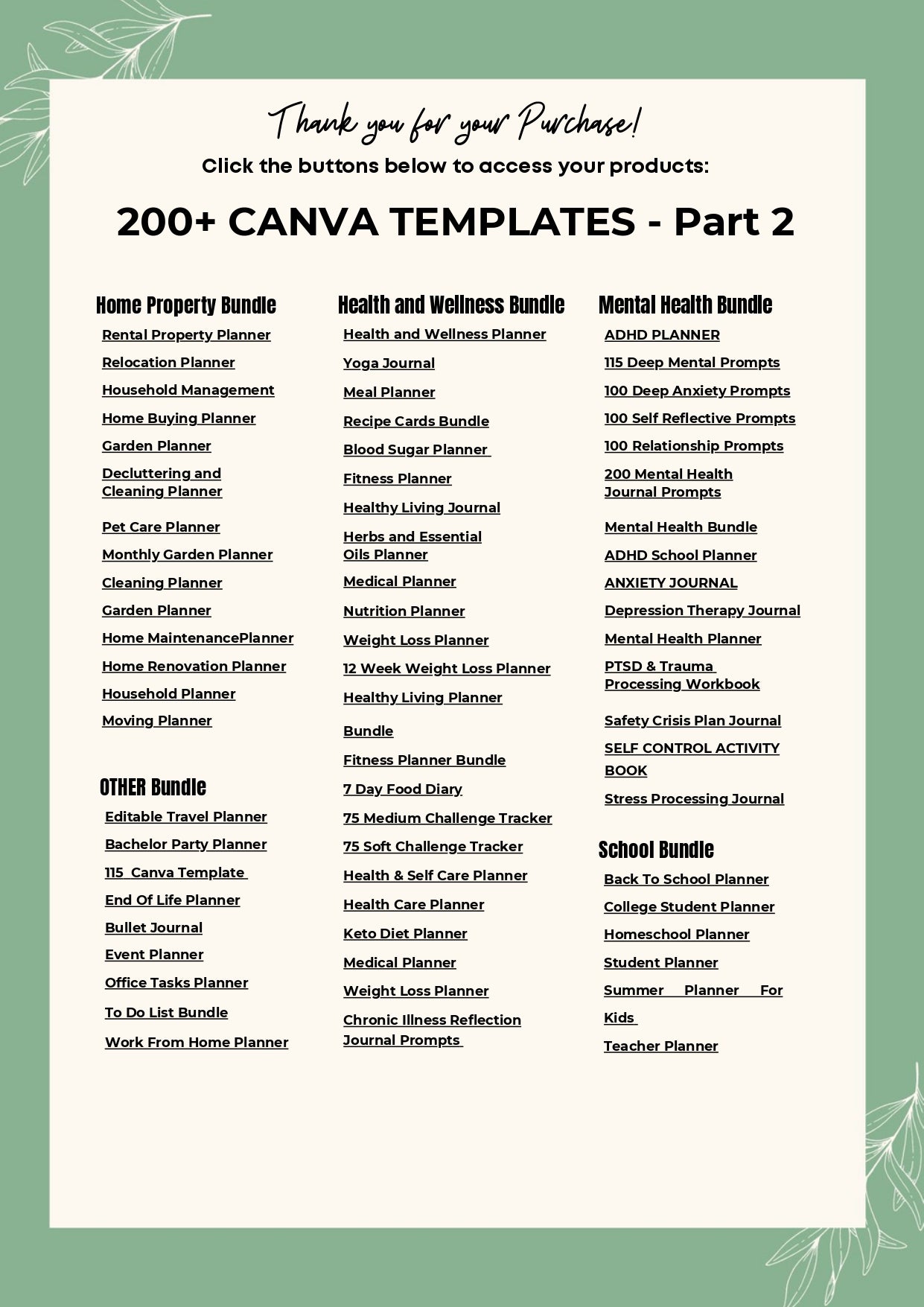 2025 Canva Template Mega Kit – 200+ Templates + 80 Bonus Designs | Editable | Instant Download