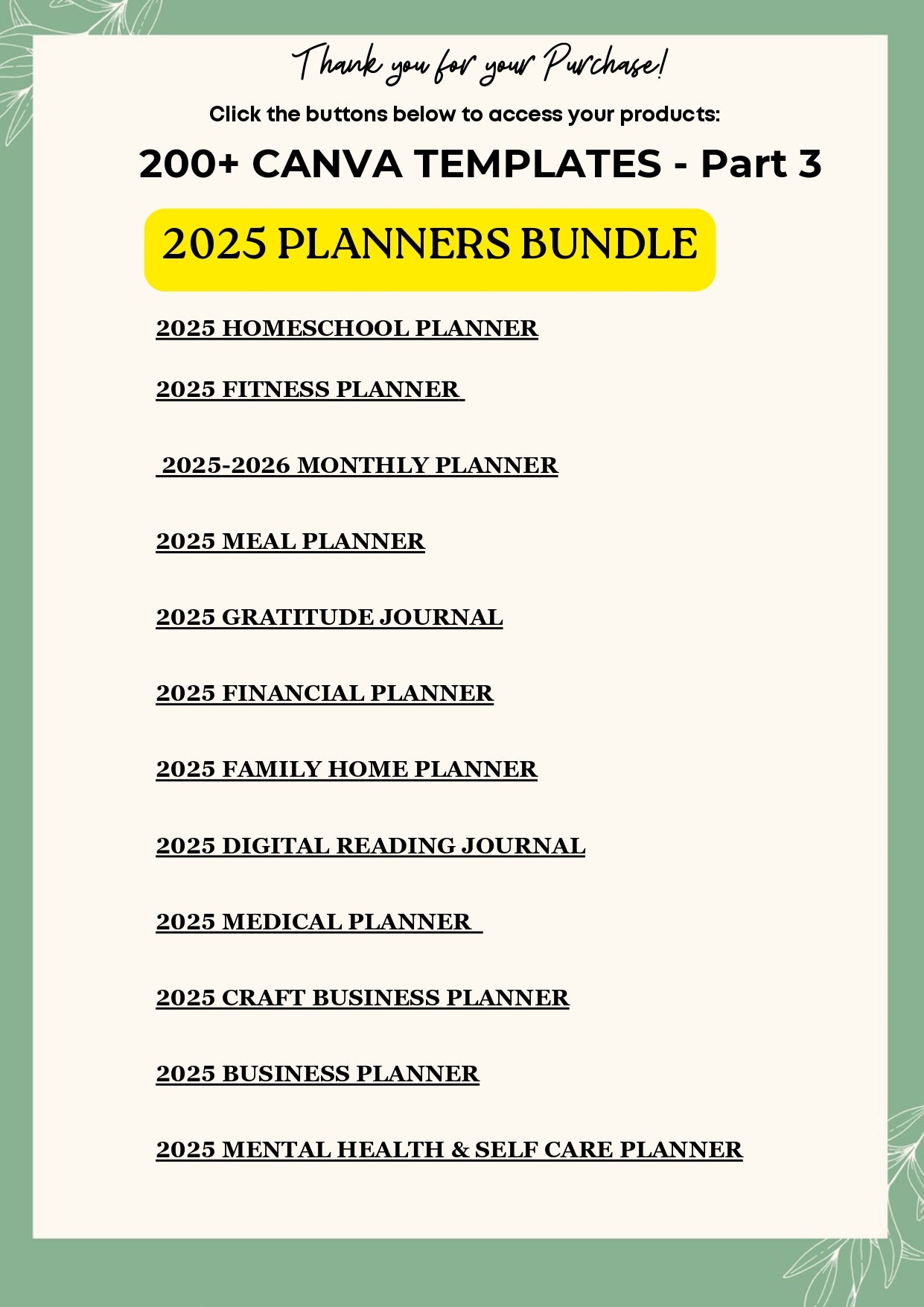 2025 Canva Template Mega Kit – 200+ Templates + 80 Bonus Designs | Editable | Instant Download