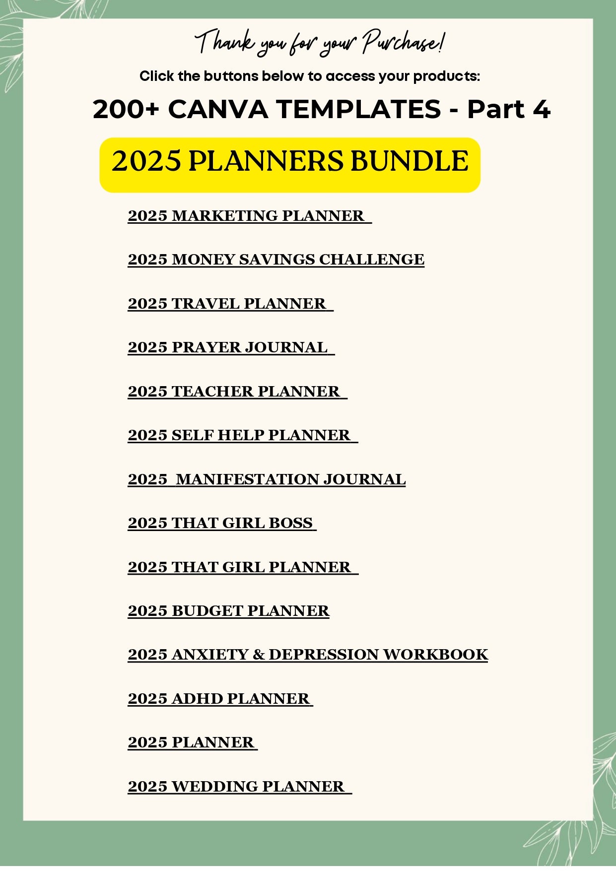2025 Canva Template Mega Kit – 200+ Templates + 80 Bonus Designs | Editable | Instant Download