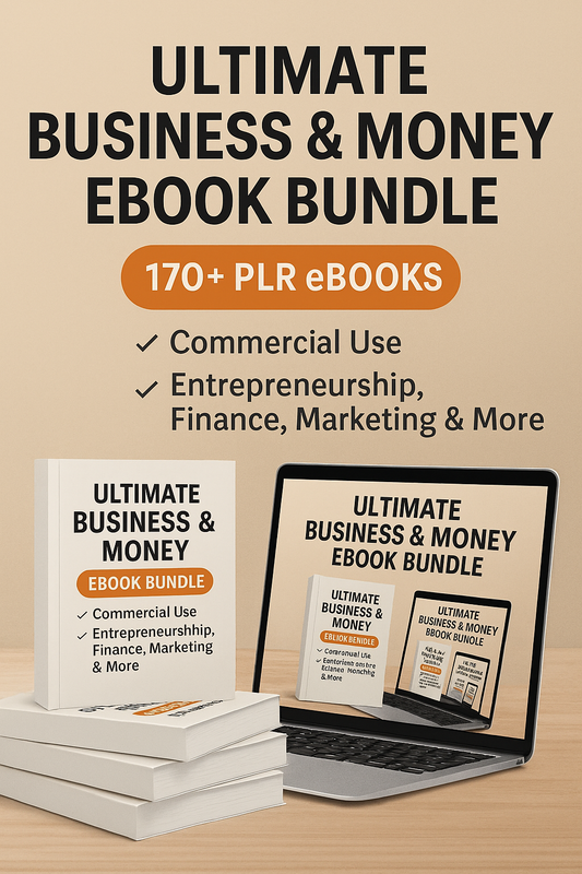 Ultimate Business & Money eBook Bundle | 100+ PLR Guides | Commercial Use | Finance, Investing, Online Business