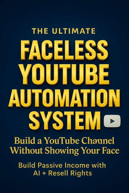 Faceless YouTube Automation Guide – AI Content, Passive Income & MRR License