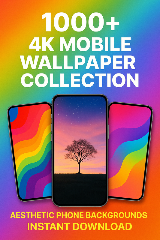 Wallpaper Collection Mobile 4K| 100+ Aesthetic Phone Backgrounds | Instant Download | Digital Wallpaper Bundle