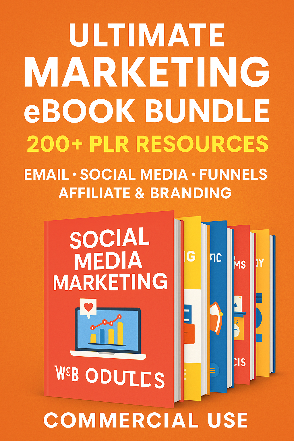 Ultimate Marketing eBook Bundle | 100+ PLR Resources | Email, Social Media, Funnels, Affiliate & Branding | Commercial Use